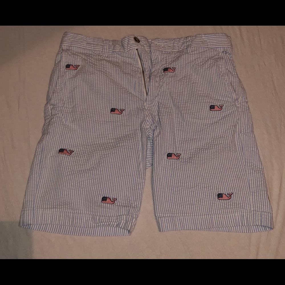 MENS VINEYARD VINES SEERSUCKER SHORTS SZ 32